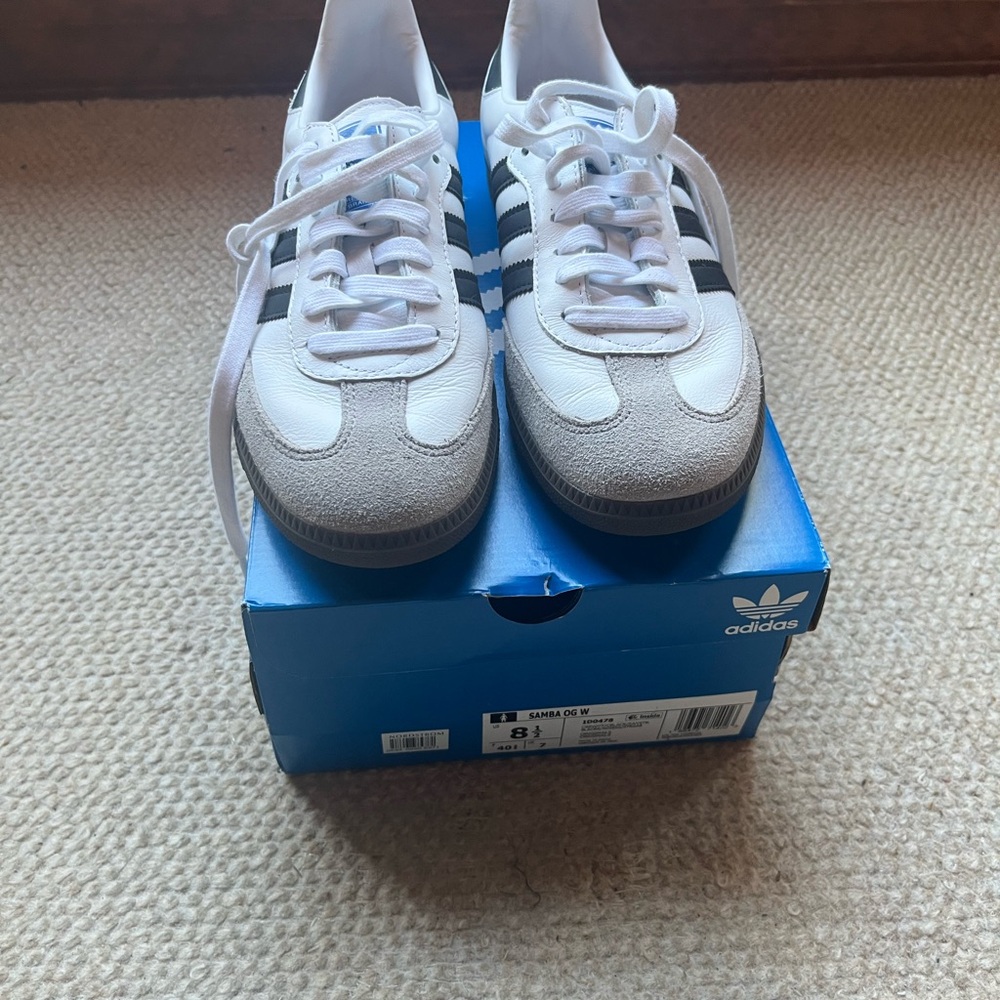 Adidas Samba OG White and Black Sneakers